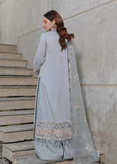 KP1037 - QALAMKAR 3PC Lawn Embroidered Suit